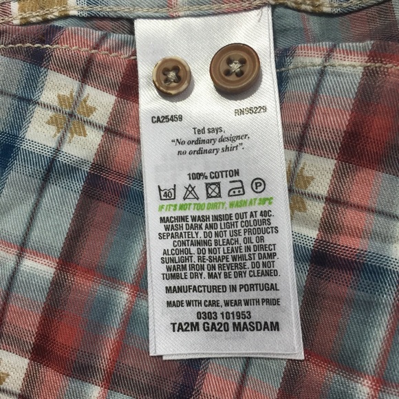 Ted Baker Long Sleeve Button Down Shirt Size 5 XL - Picture 5 of 8